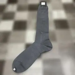 クリスチャンディオール　メンズハイソックス25センチ　グレー　カネボウ製