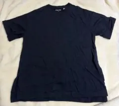【GLOBAL WORK】黒 袖折り返しTシャツ（LARGE）のサムネイル