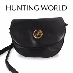 ハンティングワールド HUNTING WORLD ショルダーバッグ 本革 黒 象のサムネイル