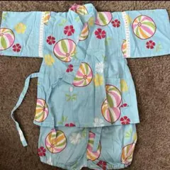 美品　ベビー　甚兵衛　女の子　子供用　80 夏　綿　夏祭り