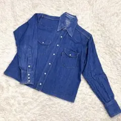 BLUE BLUE ブルーブルー デニムウエスタンシャツ 切りっぱなしサイズ1