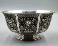 開運・金運】八角八宝紋 聚宝盆 風水置物 吉祥文様 縁起物、古美術