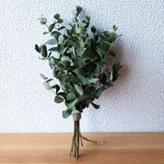 スワッグ ハンドメイド ドライフラワー グリーン 葉 ユーカリ パール