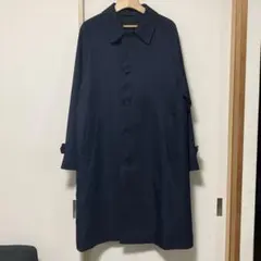 GU ネイビー ロングトレンチコート バルマカーンコート