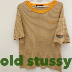 old stussy オールド ステューシー 刺繍ロゴ ボーダー Tシャツのサムネイル