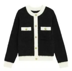 GU フェザーバイカラーカーディガン　Mサイズ