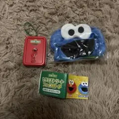 セサミストリートガチャガチャ　セサミストリート限定ガチャ　フェイスポーチなど6点