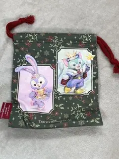 ダッフィーシェリーメイステラルージェラトーニフレンズ　巾着ポーチ　新品未使用