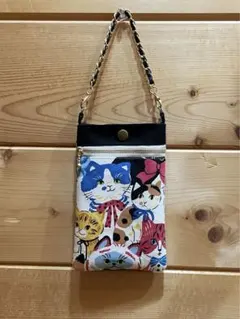 SALE‼️ハンドメイドスマホポーチ　沢山猫ちゃん