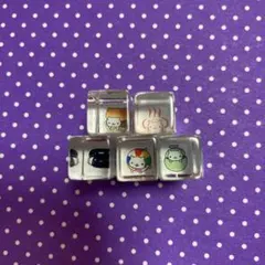 サンエックス　にゃんにゃんにゃんこ　クリアスタンプ5個セット　平成レトロのサムネイル