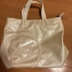 アイボリー ロゴ トートバッグ