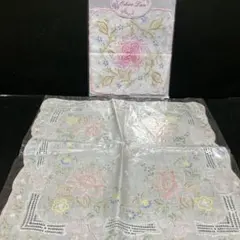 スワトウハンカチ2枚セット新品　Oshiro Lace 花柄刺繍ハンカチ