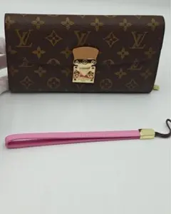 【美品】LOUIS VUITTON モノグラム Sロック 長財布ピンク 中古美品