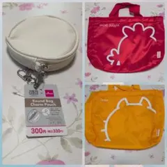 サザエさんトートバッグ レッ２枚セット&DAISOラウンドバッグチャームポーチのサムネイル