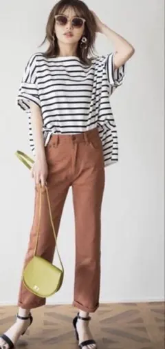 GRL袖ロールアップボーダーTシャツのサムネイル