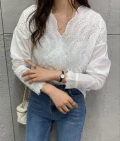 バナーバレット　ブラウス シャツ カシュクール　長袖トップス