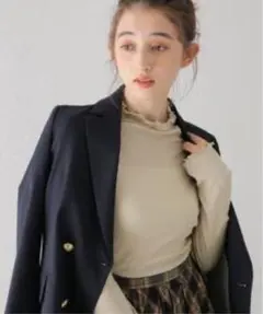 テレコハイネックプルーオーバー　ラトータリテ　ベージュ