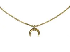 三日月 ステンレス チョーカー ネックレス ゴールド