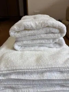 【リネン業者クリーニング済】高級ホテル仕様1200匁大判バスタオル白10枚セットのサムネイル