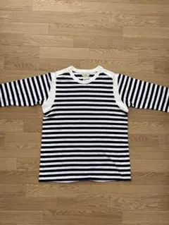 BRU NA BOINNE Border Tee 紫✖️白　M ボーダーtシャツのサムネイル