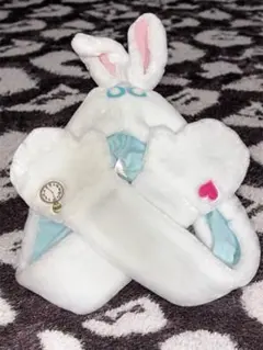 ☆美品☆不思議の国のアリス 白うさぎファンキャップマフラー