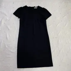 Laura Ashleyひざ丈ワンピース ブラックのサムネイル