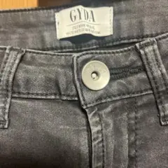 GYDA ブラック スキニーデニム ダメージパンツ