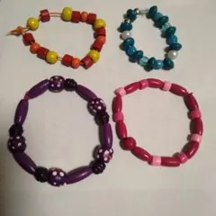 カラフル　手作り　ビーズ　ブレスレット