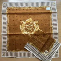 MCM ハンカチ ブラウン チェーン柄 同柄2枚セットのサムネイル