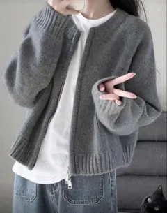 ジップカーディガン
