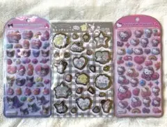 【正規品】サンリオキャラクター　キティ　コットンパフィーシール　2点セット