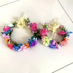 花冠　フラワー　ヘアアクセ　写真撮影用　バースデーフォト　記念撮影用