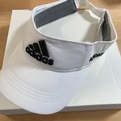 adidas ホワイト バイザー ゴルフ　白　キャップ　テニス　アディダス