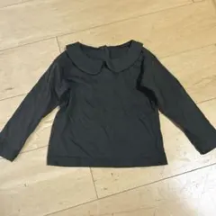 PAIR MANON 丸襟長袖カットソー　チャコール色々　90cm