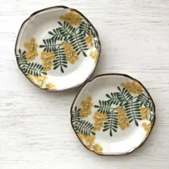 新品2点セット　美濃焼　ミモザスタイル　14.2cm プレート