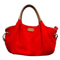 美品kate spade ケイトスペードナイロン トートバッグ A4可 オレンジ