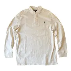 POLO RALPH LAUREN ラガーシャツ Lサイズ ホワイト ポロシャツ