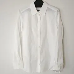 【新品】UNTITLED白シャツ M ブロードストレッチ上質コットンオフィス 春