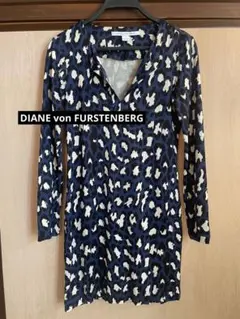 DIANE von FURSTENBERG レオパード柄ミニワンピース