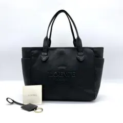 【LOEWE】トートバッグ　ヘリテージ　レザー　ブラック　A4 ショルダートート