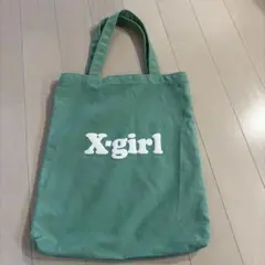 X-girl グリーン トートバッグ