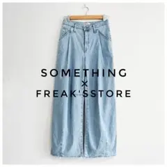 SOMETHING×FREAK'SSTORE 別注 タックカーブワイドデニム Mのサムネイル