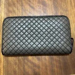 ボッテガヴェネタ　長財布　ラウンドジップ　グレー
