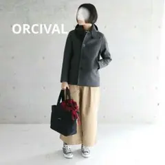 ORCIVAL　グレー フード付きコート