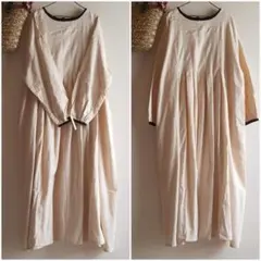 新品　SM2☆ベージュ／前後着パイピングワンピース