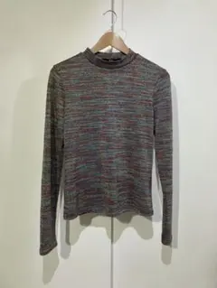 y2k 00s L/S ラメニット マーブル ストレッチ タイト archiveのサムネイル