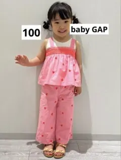 ベビーギャップ　ピンク刺繍セットアップ　チュニック　ビスチェ　セットアップ