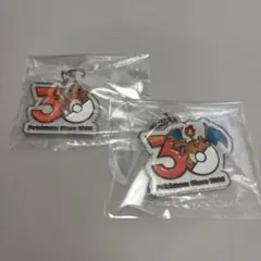 ☆ ポケモン 30周年 メタルチャームマスコット ヒトカゲ/リザードン セット