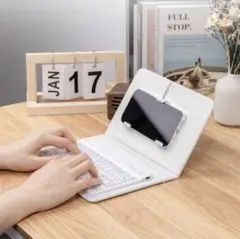 モバイル用ワイヤレスキーボード着脱式レザーケース付き外部磁気キーボード 1個入り