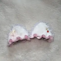 푹신한 고양이 귀 헤어 클립 핑크 양산형 로리타 추천 라이브 메이드